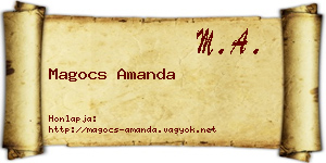 Magocs Amanda névjegykártya